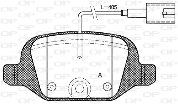 OPEN PARTS Bremžu uzliku kompl., Disku bremzes BPA0727.12